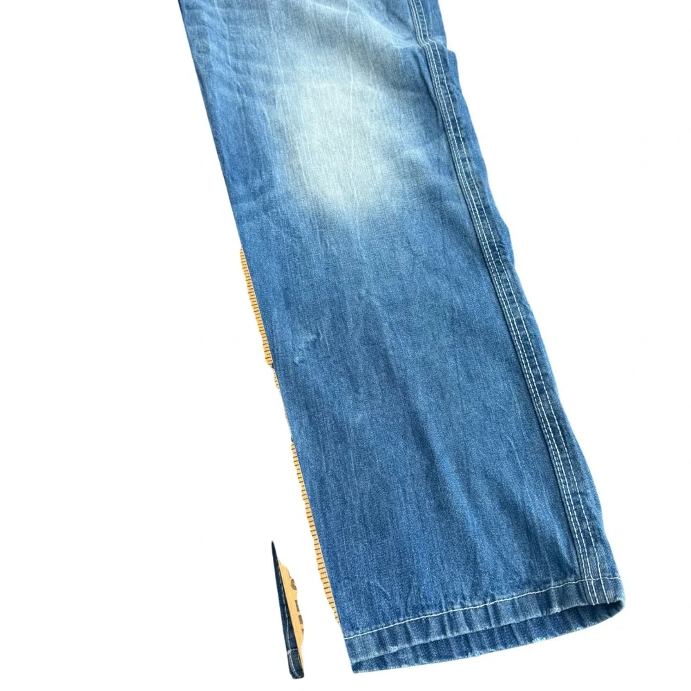 MECCA Mens W40XL32 Blue‎ Wash Denim Jeans Cotton Straight Fit Y2K
